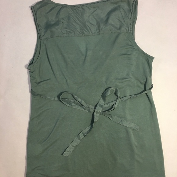 Esprit green sleeveless silk v neck top size XL - Picture 7 of 7